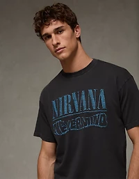 T-shirt droit à image Nirvana AE