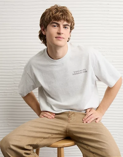 T-shirt à image carré Yosemite Nat’l Park AE