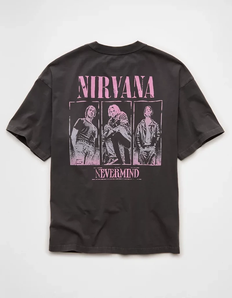 AE Boxy Fit Nirvana Graphic T-Shirt