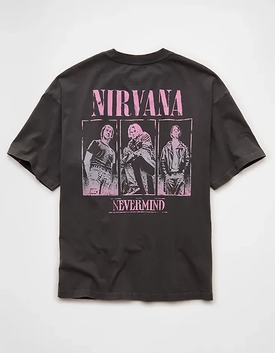 AE Boxy Fit Nirvana Graphic T-Shirt