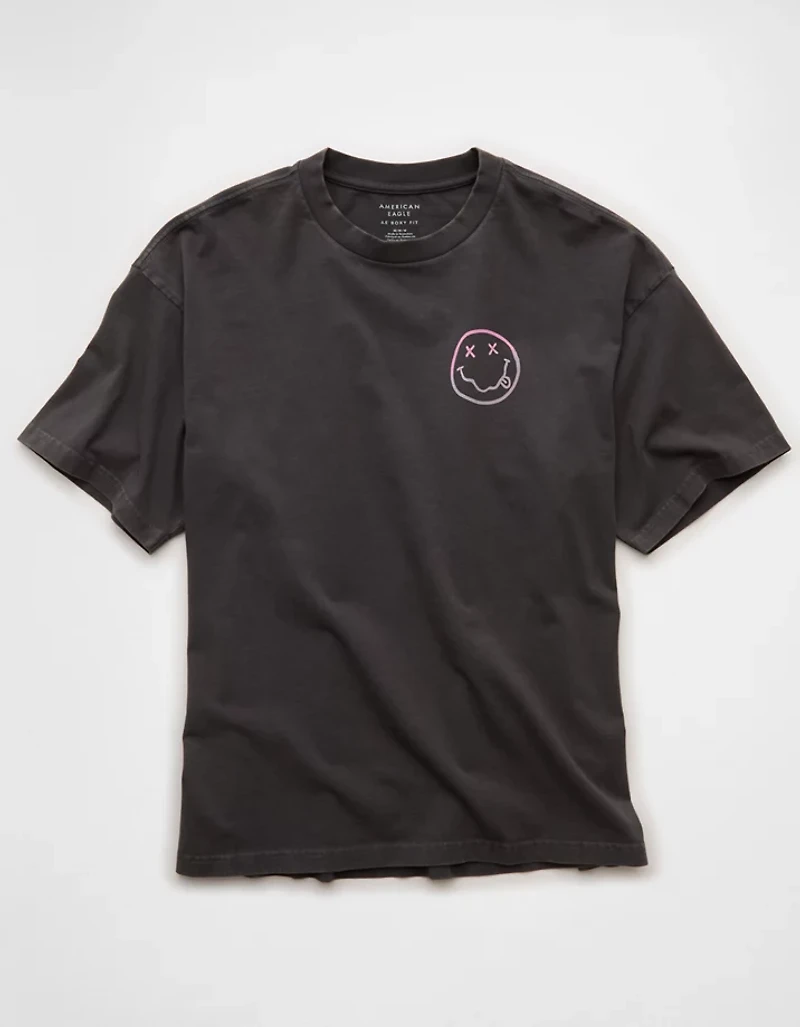 AE Boxy Fit Nirvana Graphic T-Shirt