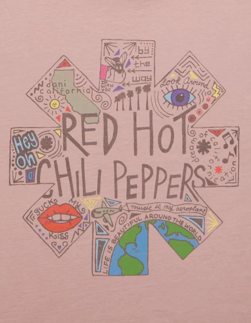 AE Boxy Red Hot Chili Peppers Graphic T-Shirt