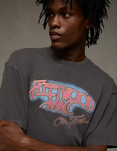AE Boxy Fleetwood Mac Graphic T-Shirt