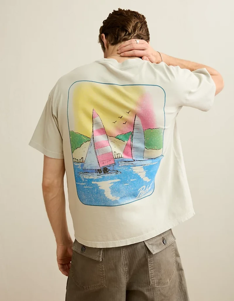 AE Boxy Pabst Blue Ribbon Graphic T-Shirt