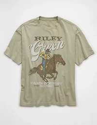 AE Boxy Riley Green Graphic T-Shirt