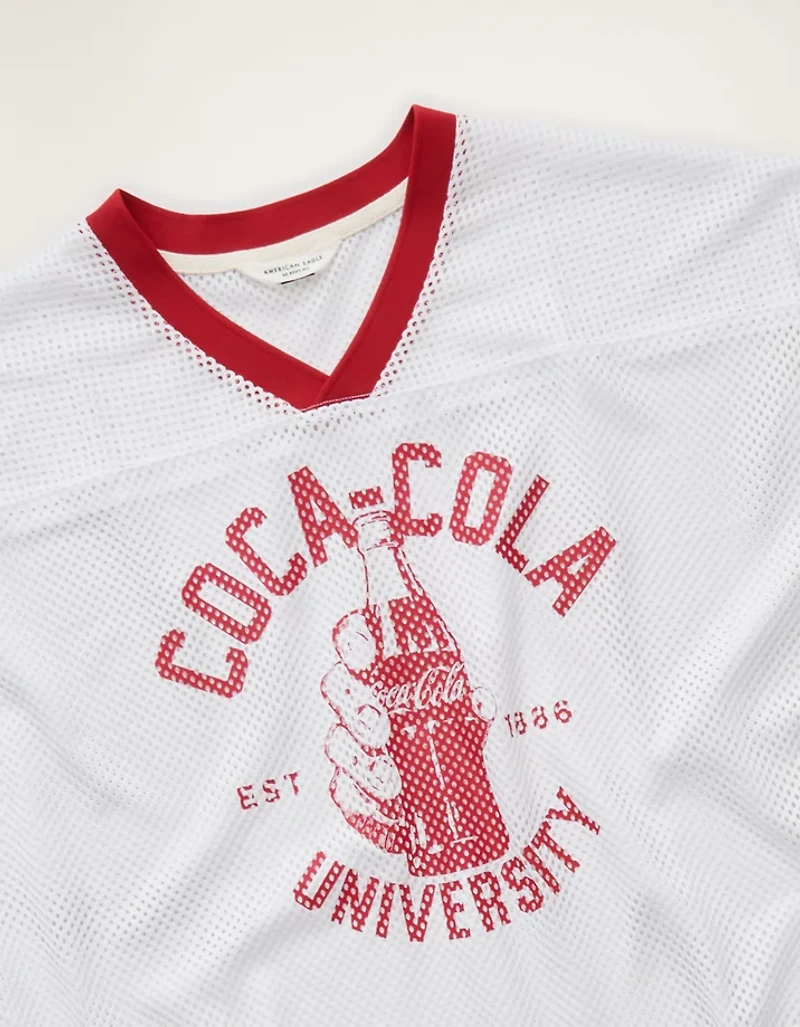AE Boxy Fit Coca Cola Short-Sleeve Mesh Jersey