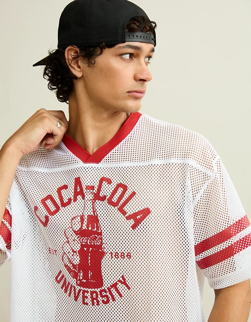 AE Boxy Fit Coca Cola Short-Sleeve Mesh Jersey