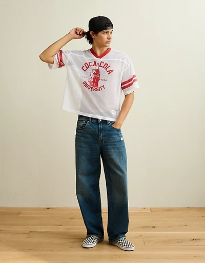 AE Boxy Fit Coca Cola Short-Sleeve Mesh Jersey