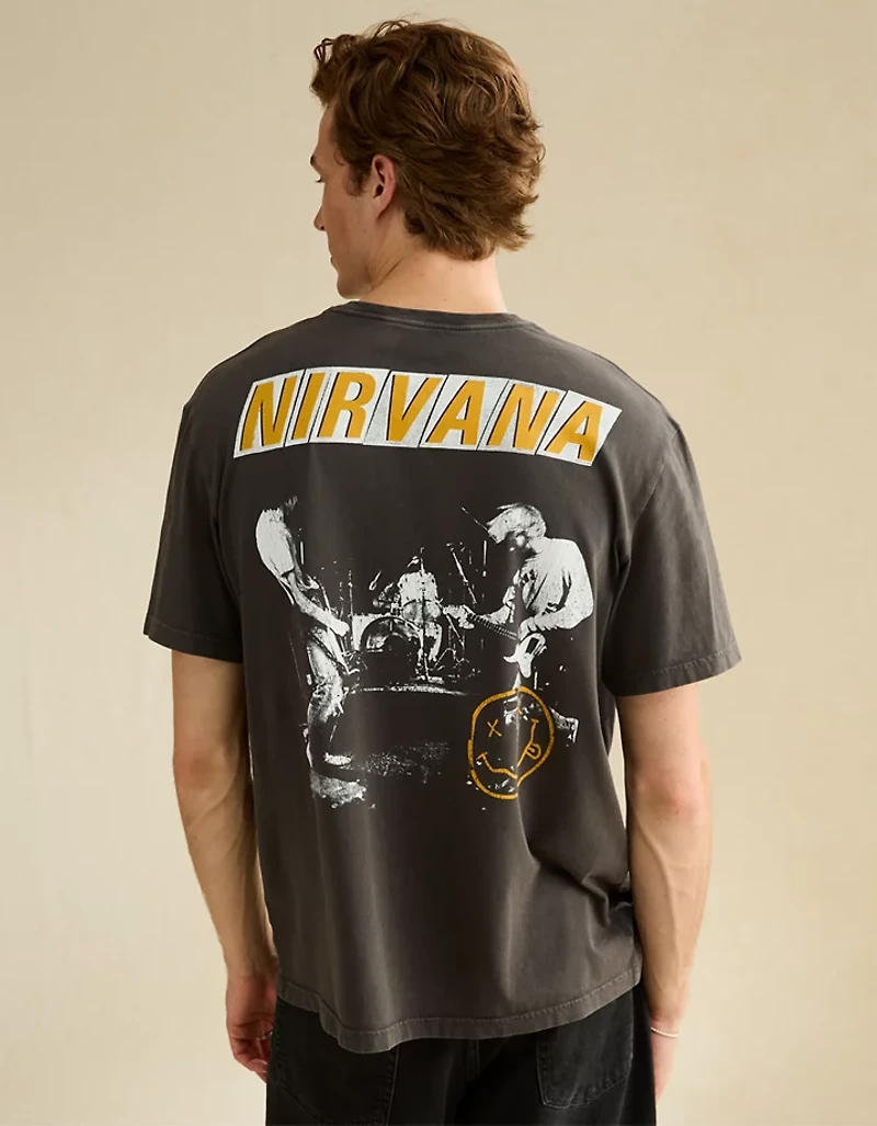 AE Standard Fit Nirvana Graphic T-Shirt