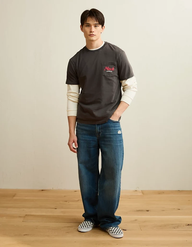 AE Standard Fit Mack Truck Graphic T-Shirt