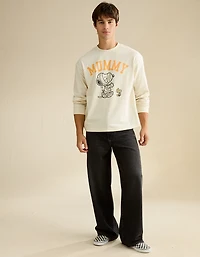 AE Boxy Fit Halloween Snoopy Long Sleeve Graphic T-Shirt