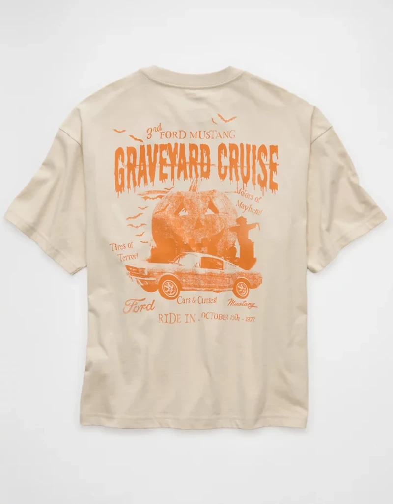 AE Boxy Fit Ford Halloween Graphic T-Shirt