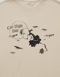 AE Boxy Fit Snoopy Halloween Graphic T-Shirt