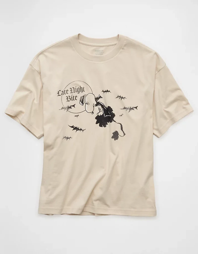 AE Boxy Fit Snoopy Halloween Graphic T-Shirt