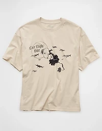 AE Boxy Fit Snoopy Halloween Graphic T-Shirt