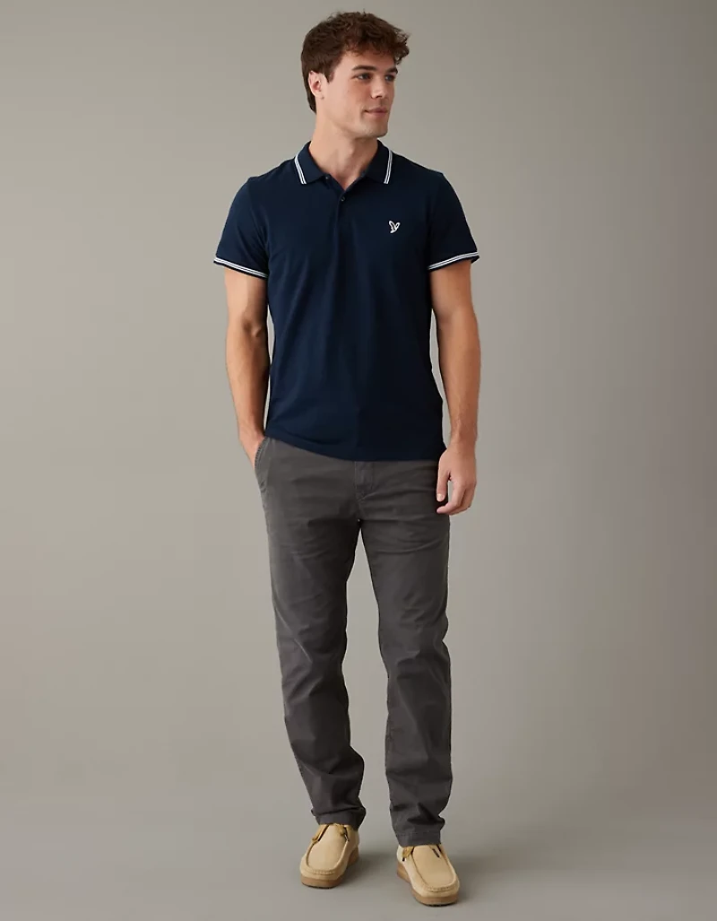 AE Flex Athletic Straight Lived-In Khaki Pant