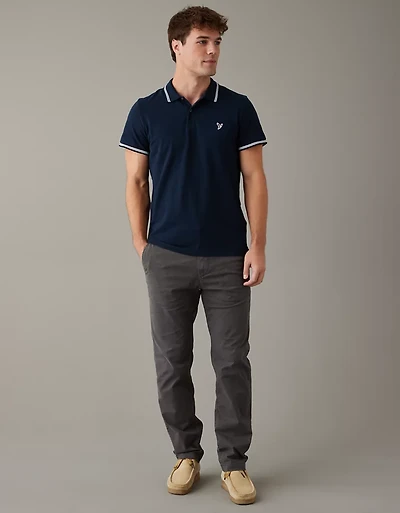 AE Flex Athletic Straight Lived-In Khaki Pant