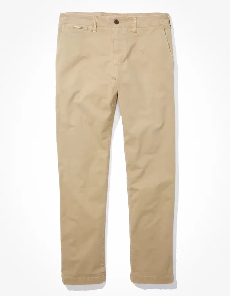 AE Flex Athletic Straight Lived-In Khaki Pant