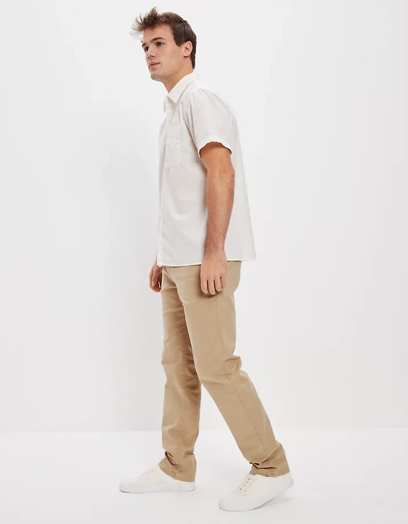 AE Flex Athletic Straight Lived-In Khaki Pant