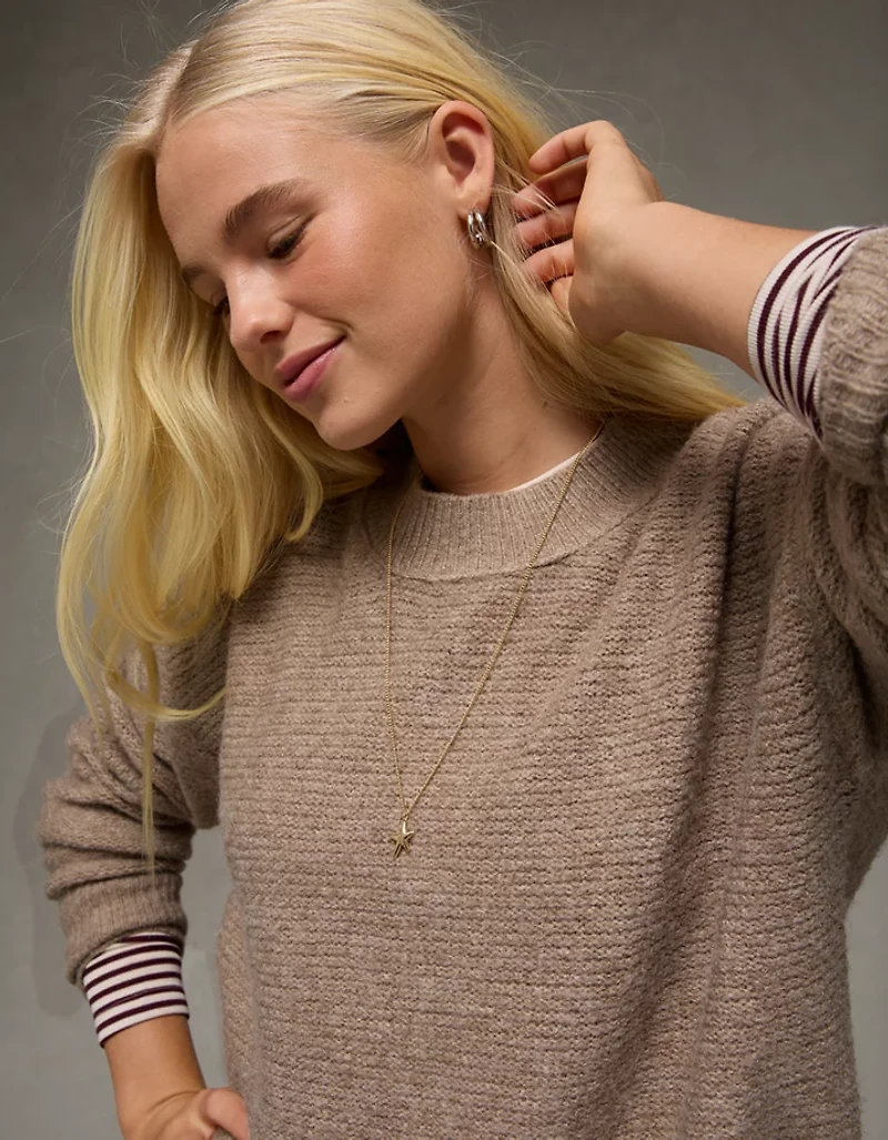 Chandail à col rond si doux Whoa AE