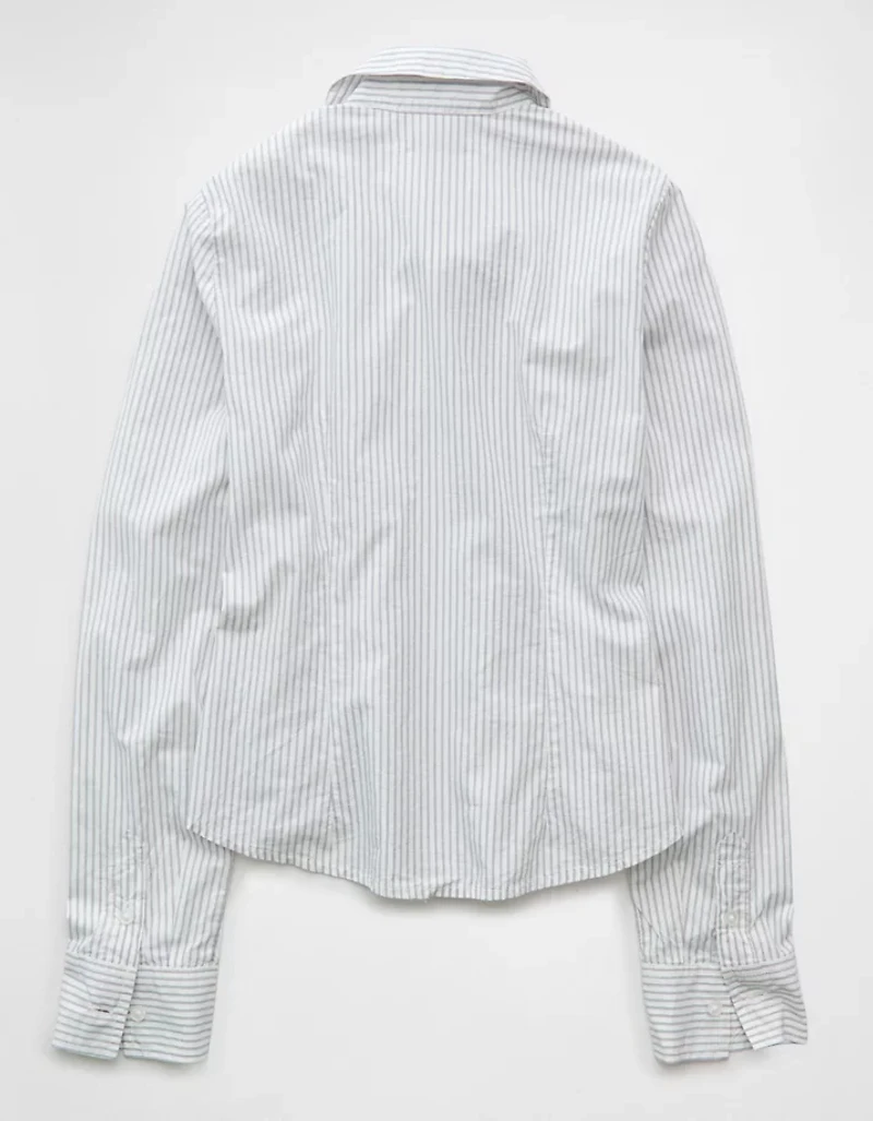 AE Fitted Poplin Button-Up Shirt