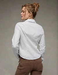 AE Fitted Poplin Button-Up Shirt