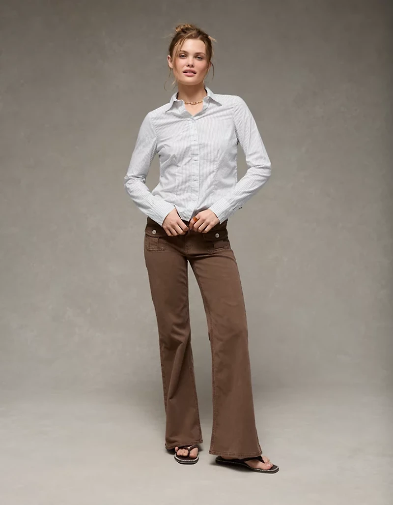 AE Fitted Poplin Button-Up Shirt