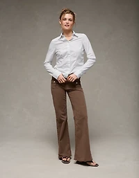 AE Fitted Poplin Button-Up Shirt