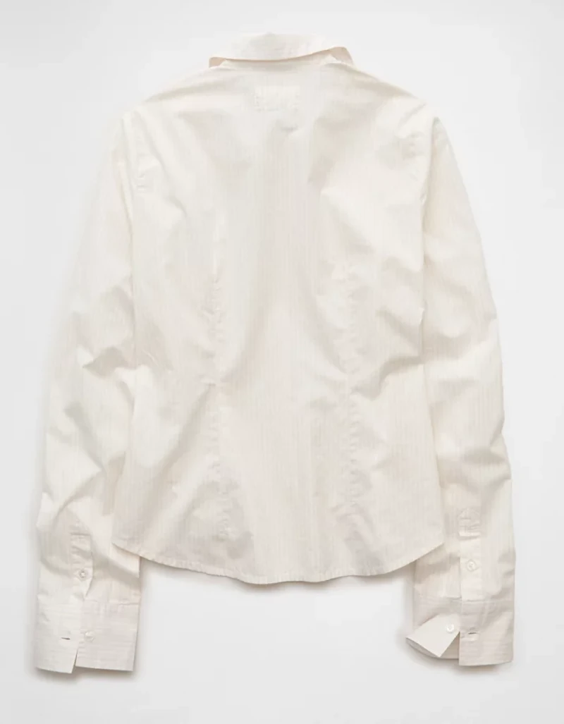 AE Fitted Poplin Button-Up Shirt