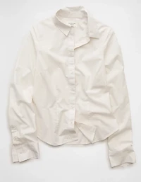 AE Fitted Poplin Button-Up Shirt
