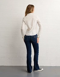 AE Fitted Poplin Button-Up Shirt