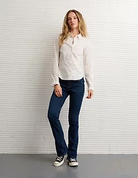 AE Fitted Poplin Button-Up Shirt