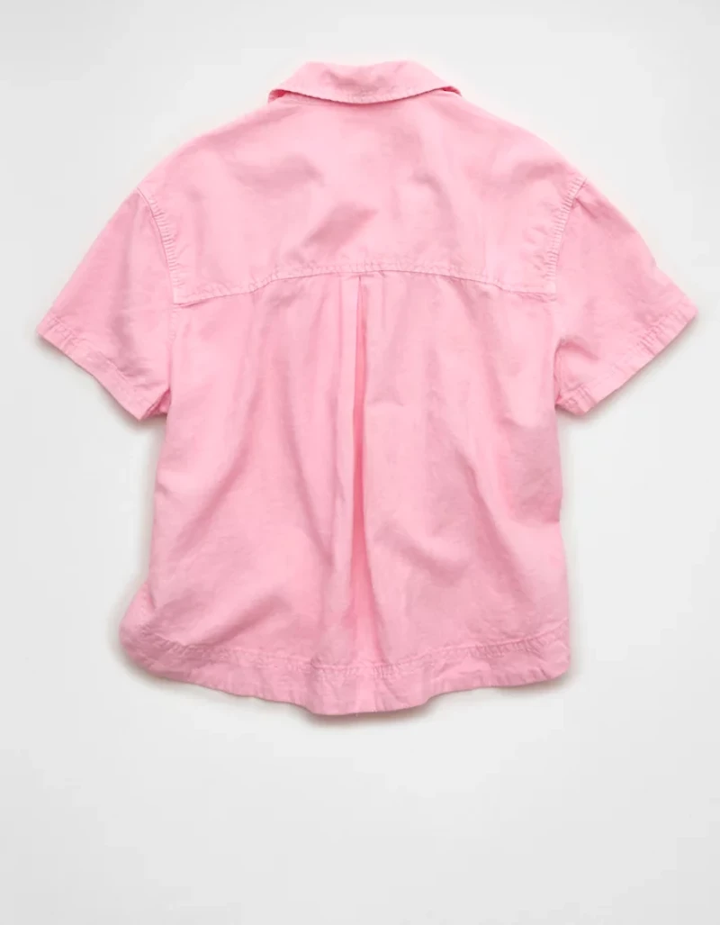 AE Cropped Button-Up Shirt