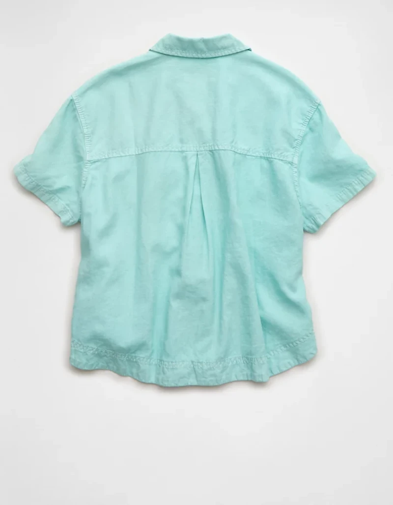 AE Cropped Button-Up Shirt
