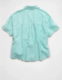 AE Cropped Button-Up Shirt