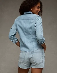 AE Fitted Denim Button-Up Shirt