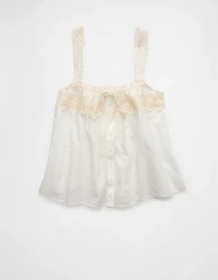 AE x Stagecoach Eyelet Tie-Front Tank Top