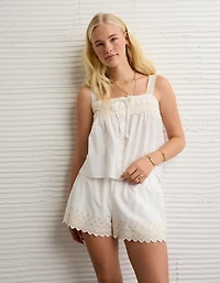 AE x Stagecoach Eyelet Tie-Front Tank Top