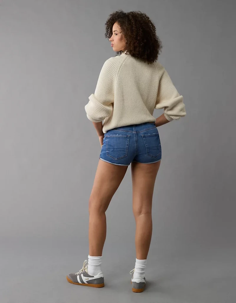 AE Next Level Curvy Ripped High-Waisted Denim Short