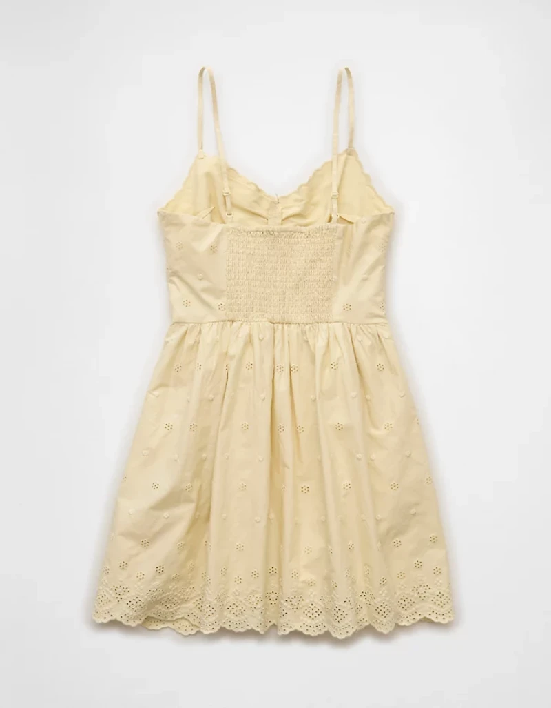 AE V-Neck Embroidered Mini Dress