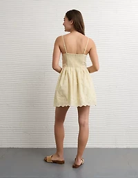 AE V-Neck Embroidered Mini Dress