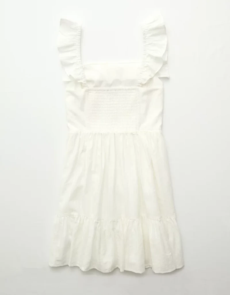 AE Square Neck Ruffle Tiered Mini Dress