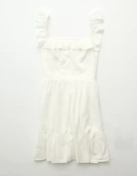 AE Square Neck Ruffle Tiered Mini Dress