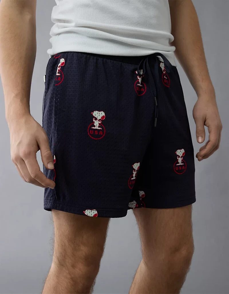 AE Sofa Surfin' 6" Snoopy Graphic Mesh Lounge Short