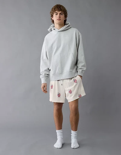 Short de détente en maille 6 po à image Snoopy surf sur le canapé AE