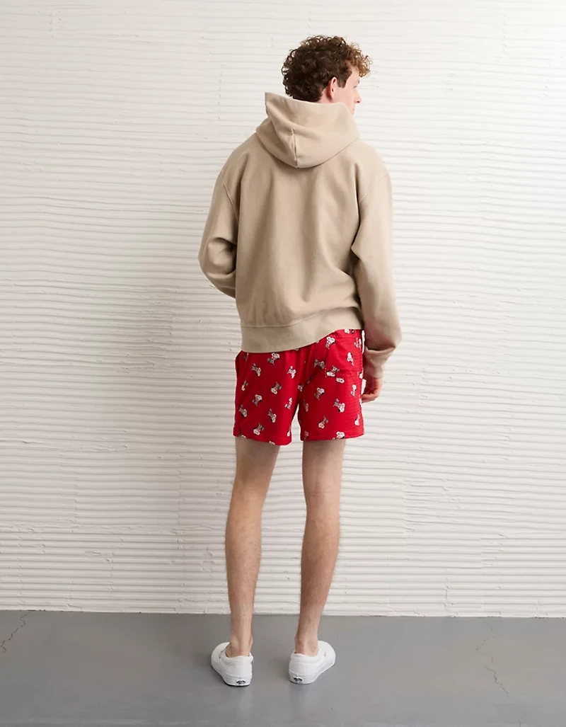 AE Snoopy Valentine's Day 6" Mesh Lounge Short