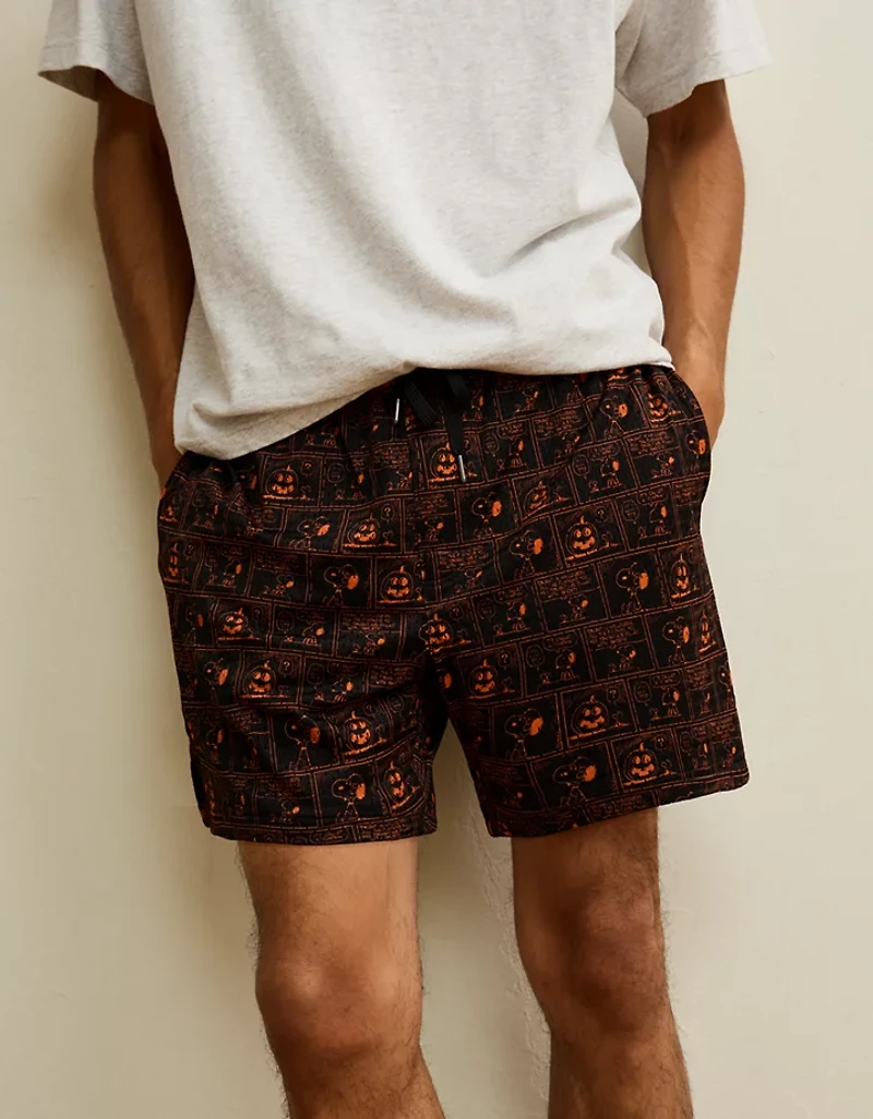AE 6" Snoopy Mesh Lounge Short