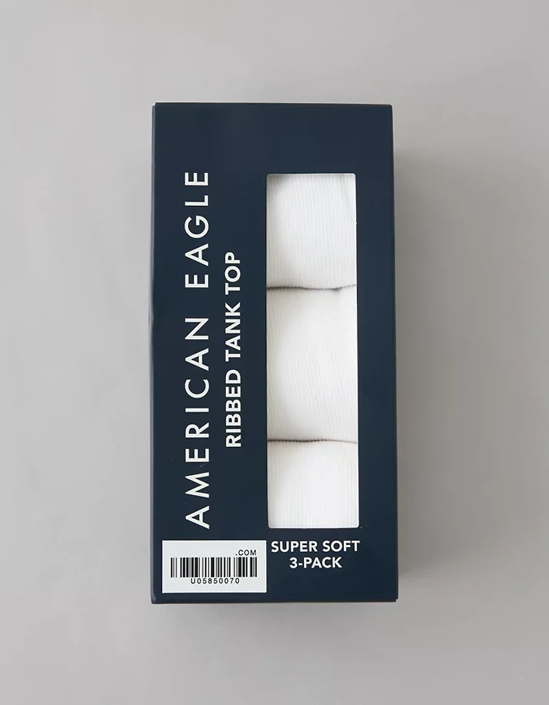 Emballage de trois débardeurs côtelés AE