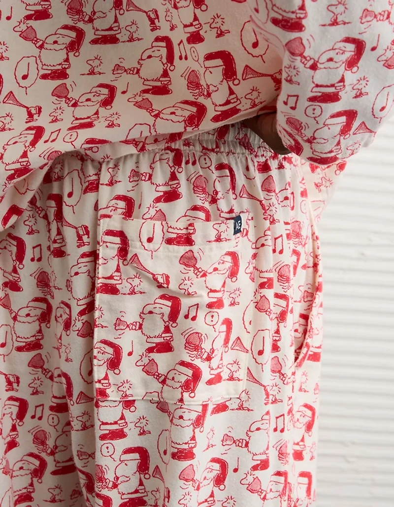 AE Snoopy Flannel PJ Set