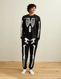 AEO Halloween Skeleton Waffle Lounge Set